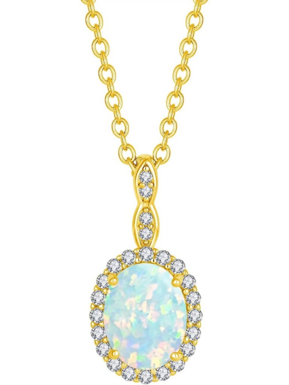 Elegant Oval Cut Birthstone Pendant Necklace - Perfect Birthday Gift